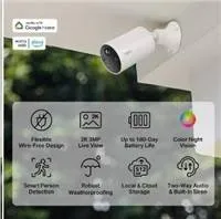 TP-Link Tapo C410 venkovní kamera (3MP, 2K QHD, 1296p, IR 9m, WiFi, micro SD card, IP65)