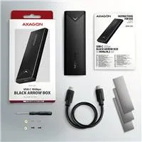 AXAGON EEM2-UB2, USB-C 10Gbps - M.2 NVMe SSD ARROW box, čierny