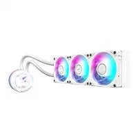 GIGABYTE vodní chladič AORUS WATERFORCE X II 360I, 3x 120mm Fan, ARGB, LCD Displej, Bílá