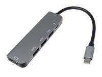 PremiumCord Adaptér USB-C na HDMI + USB3.0 + 2x USB2.0 + PD(power delivery)