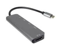 PremiumCord Adaptér USB-C na HDMI + USB3.0 + 2x USB2.0 + PD(power delivery)