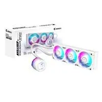 GIGABYTE vodní chladič AORUS WATERFORCE X II 360I, 3x 120mm Fan, ARGB, LCD Displej, Bílá