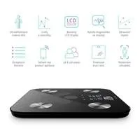 TrueLife FitScale W6 BT - Bioelektrická impedanční bluetooth váha - černá