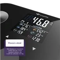 TrueLife FitScale W6 BT - Bioelektrická impedanční bluetooth váha - černá