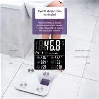TrueLife FitShape S6 BT - Bioelektrická impedanční bluetooth váha - bílá