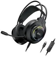 Genius GX GAMING HS-GX580U, sluchátka s mikrofonem, ovládání hlasitosti, černá, herní sluchátka, 50 mm měniče typ USB