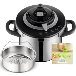 Tlakový hrniec Tefal Clipso+ CHEF 8 l P4551431 Nerezový/Čierny