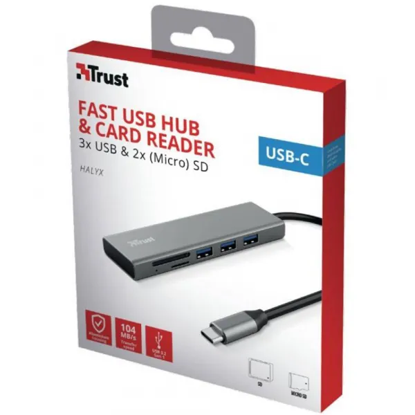 Rozbočovač HALYX Fast USB-C TRUST