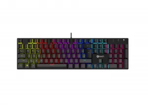 Mechanická herní klávesnice C-TECH Morpheus (GKB-11), casual gaming, CZ/SK, červené spínače, RGB podsvícení, USB