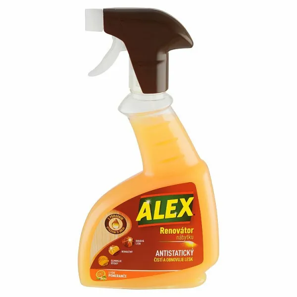 Sprej Alex renovátor nábytku, antistatický, pomaranč, 375 ml