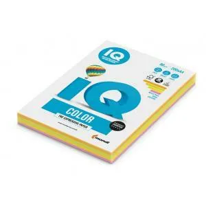 IQ color farebný papier Mix - A4, 80 gr, 250 hárkov, Mix farieb past.