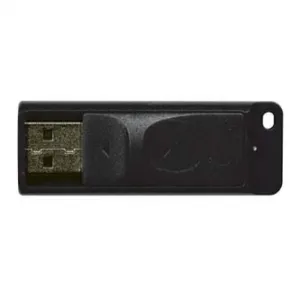 Verbatim USB flash disk, USB 2.0, 64GB, Slider, černý, 98698, USB A, s výsuvným konektorem