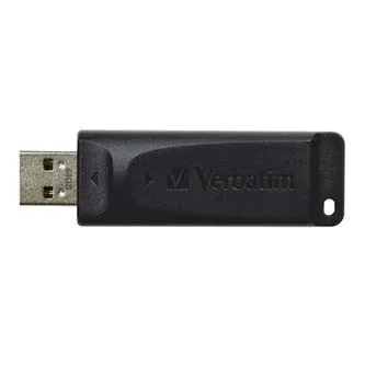 Verbatim USB flash disk, USB 2.0, 64GB, Slider, černý, 98698, USB A, s výsuvným konektorem