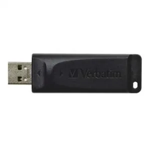 Verbatim USB flash disk, USB 2.0, 64GB, Slider, černý, 98698, USB A, s výsuvným konektorem
