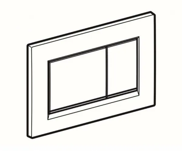 Geberit Sigma30 - Ovládacie tlačidlo LESK na 2 množstvá splachovania, čierna lesklá/čierna matná 115.883.DW.1