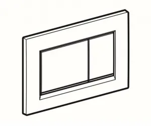 Geberit Sigma30 - Ovládacie tlačidlo LESK na 2 množstvá splachovania, čierna lesklá/čierna matná 115.883.DW.1