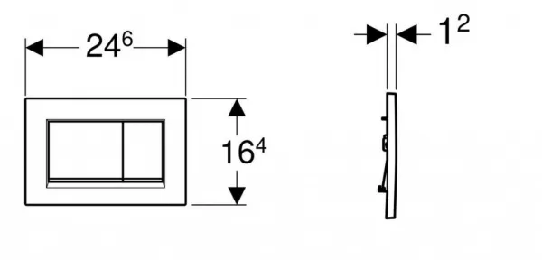 Geberit Sigma30 - Ovládacie tlačidlo Sigma30, lakovaný chróm mat/chróm 115.883.JQ.1