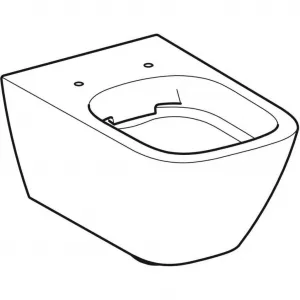 GEBERIT - Smyle Square Závesné WC, Rimfree, biela 500.208.01.1