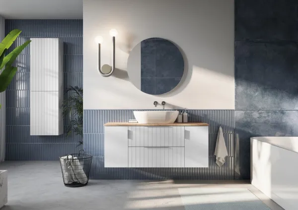 SAPHO - ESPACE STRIP skrinka 35x172x32cm, 2x dvierka, ľavá/pravá, biela mat ESC230-3131S