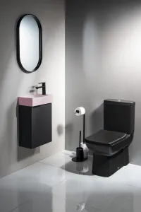 SAPHO - MARGITHA keramické umývadlo 38x22cm, otvor pro batériu vpravo, ružová MGT38222