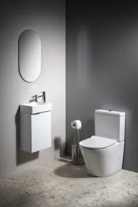 SAPHO - MARGITHA keramické umývadlo 38x22cm, otvor pro batériu vpravo, biela MGT3822
