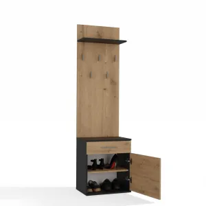 TP Living Předsíňová stěna Duo dub artisan/antracit II