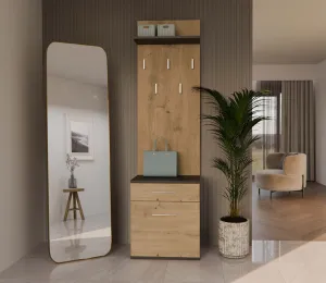 TP Living Předsíňová stěna Duo dub artisan/antracit II