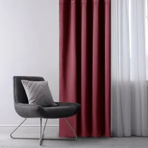 Záves AmeliaHome Blackout s priechodkami 140x245 vínový, veľkosť 140x245