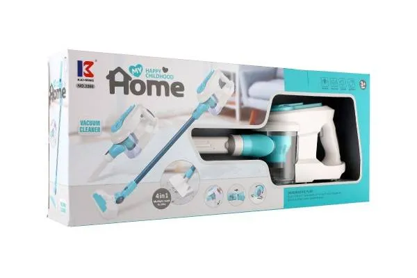 Vysávač plast 18cm na batérie so svetlom, zvukom v krabici 54x23x9cm