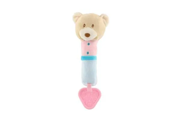 Teddies Pískátko medveď ružové 22 cm