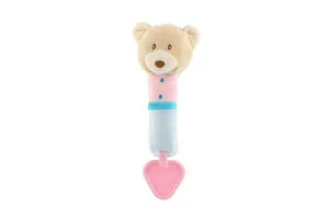 Teddies Pískátko medveď ružové 22 cm