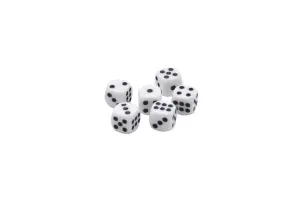 Hracie kocky 1,5x1,5cm spoločenská hra 6ks v krabičke 9x5x2cm