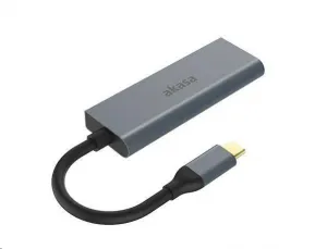 AKASA 4-v-1 USB Type-C na HDMI 4K@30Hz, USB Type-C a USB-A adaptér