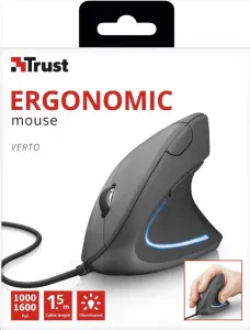 TRUST Verto ergonomická myš USB, čierna
