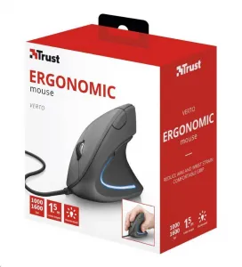 TRUST Verto ergonomická myš USB, čierna