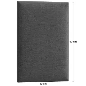 Eltap Čalúnený panel QUADRATTA 60x40 tmavosivý