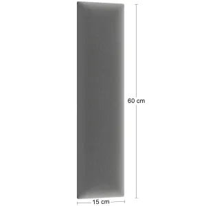 Eltap Čalúnený panel QUADRATTA 60x15 sivý