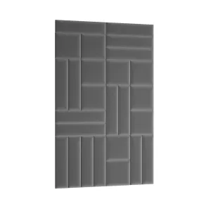 Eltap Čalúnený panel QUADRATTA 60x15 sivý