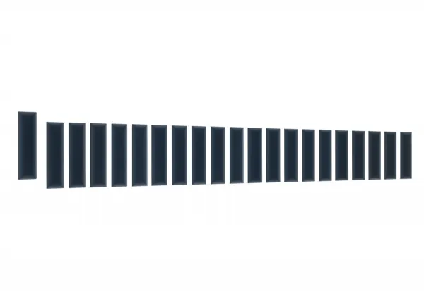 Eltap Čalúnený panel QUADRATTA 60x15 čierny