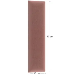 Eltap Čalúnený panel QUADRATTA 60x15 ružový