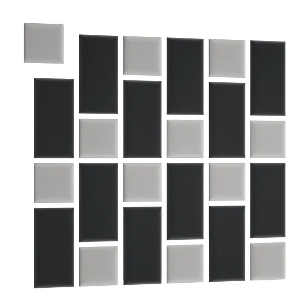 Eltap Čalúnený panel QUADRATTA 60x30 čierny