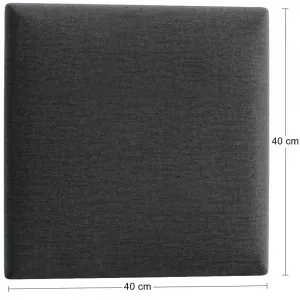 Eltap Čalúnený panel QUADRATTA 40x40 čierny