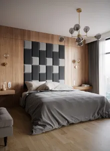 Eltap Čalúnený panel QUADRATTA 60x30 čierny