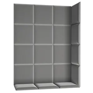 Eltap Čalúnený panel QUADRATTA 40x40 sivý