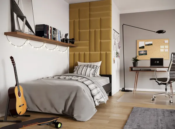 Eltap Čalúnený panel QUADRATTA 60x15 okrová