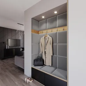 Eltap Čalúnený panel QUADRATTA 40x40 sivý