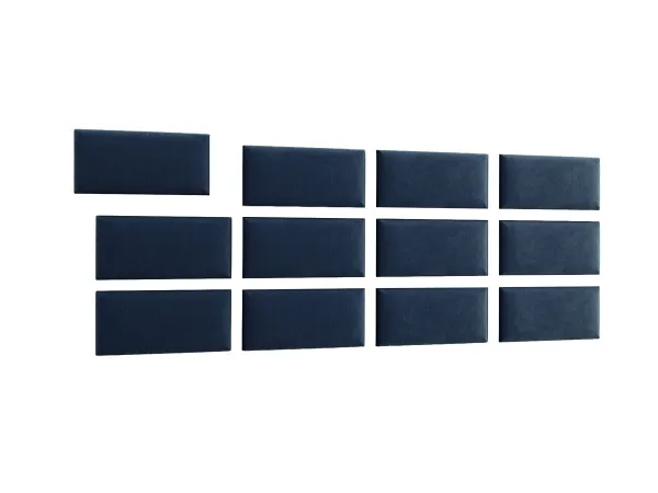 Eltap Čalúnený panel QUADRATTA 60x30 tmavomodrý