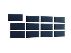 Eltap Čalúnený panel QUADRATTA 60x30 tmavomodrý