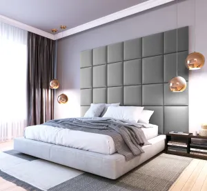 Eltap Čalúnený panel QUADRATTA 40x40 sivý