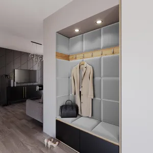Eltap Čalúnený panel QUADRATTA 40x40 sivý